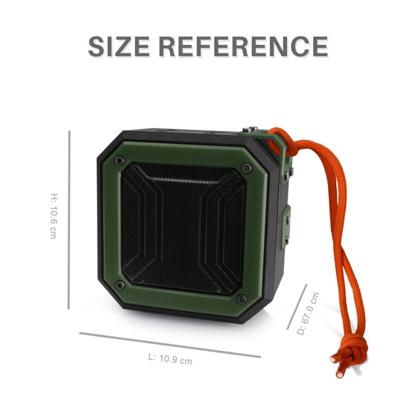 New Rixing NR-103 Mini TWS Bluetooth Speaker with Lanyard(Red)