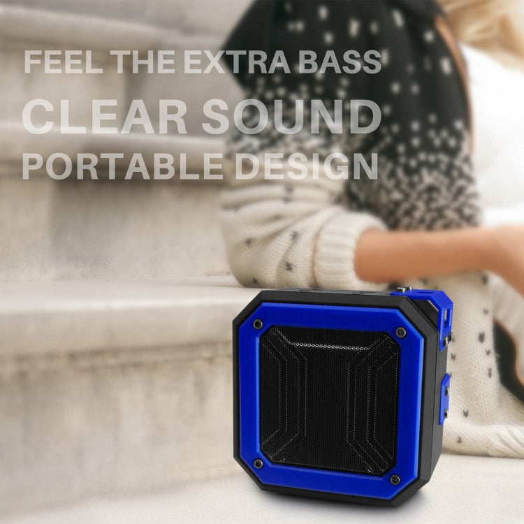 New Rixing NR-103 Mini TWS Bluetooth Speaker with Lanyard(Blue)