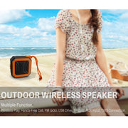 New Rixing NR-103 Mini TWS Bluetooth Speaker with Lanyard(Blue)