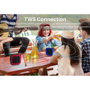 New Rixing NR-103 Mini TWS Bluetooth Speaker with Lanyard(Blue)