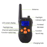 998DC Bark Stopper Remote Control Electric Shock Collar Dog Training Device, Plug Type:US Plug