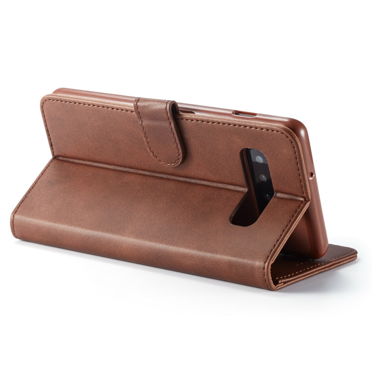 For Galaxy S10 LC.IMEEKE Calf Texture Horizontal Flip Leather Case, with Holder & Card Slots & Wallet(Black)