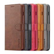 For Galaxy S10 LC.IMEEKE Calf Texture Horizontal Flip Leather Case, with Holder & Card Slots & Wallet(Black)