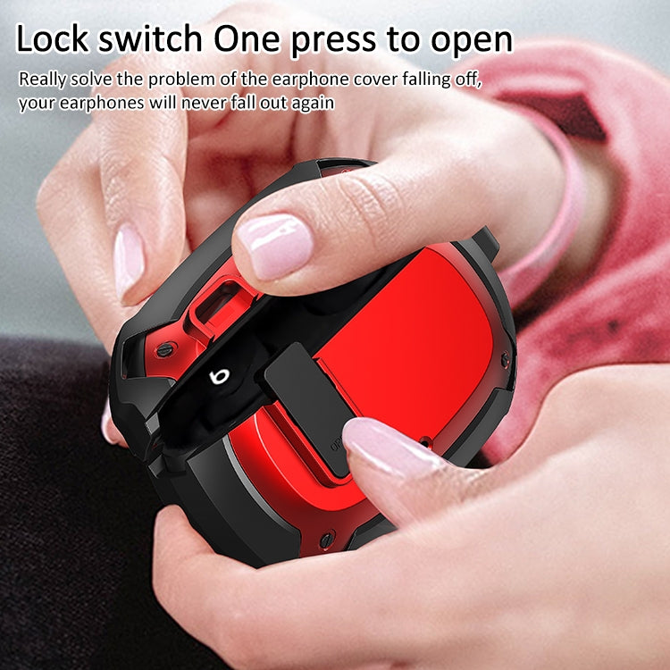 Bumblebee Armor Earphone Protective Case with Switch & Hook For Beats Studio Buds(Red)