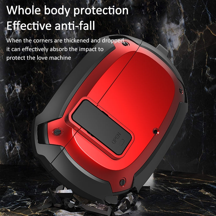 Bumblebee Armor Earphone Protective Case with Switch & Hook For Beats Studio Buds(Red + Black)