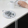 R-JUST BJ15 Aluminum Alloy Adjustable Magnetic Multi-function Disc Data Cable Storage Fixed Base Mobile Phone Laptop Bracket(Silver Gray) - Cable Organizer by R-JUST | Online Shopping South Africa | PMC TechLife