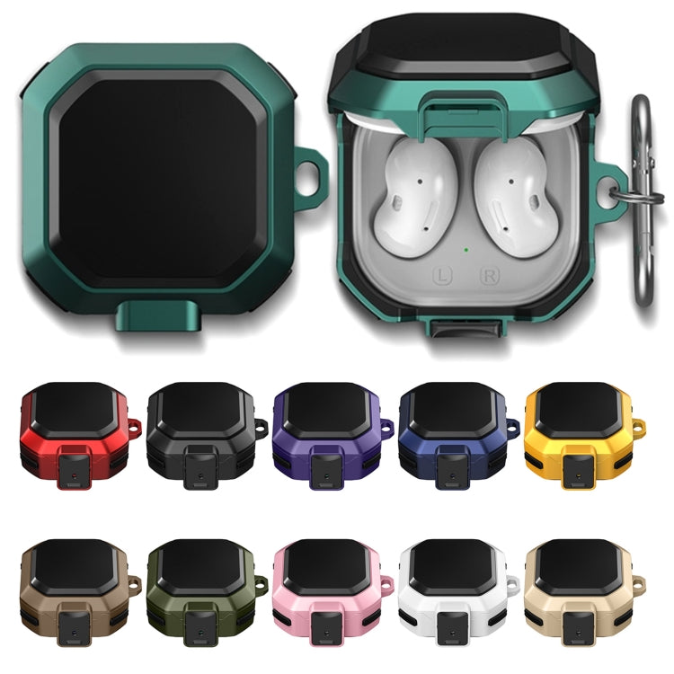 For Samsung Galaxy Buds Live / Buds 2 / Buds Pro / Buds 2 Pro Thunder Battlegear Anti-fall Earphones Protective Case with Switch (Gold)