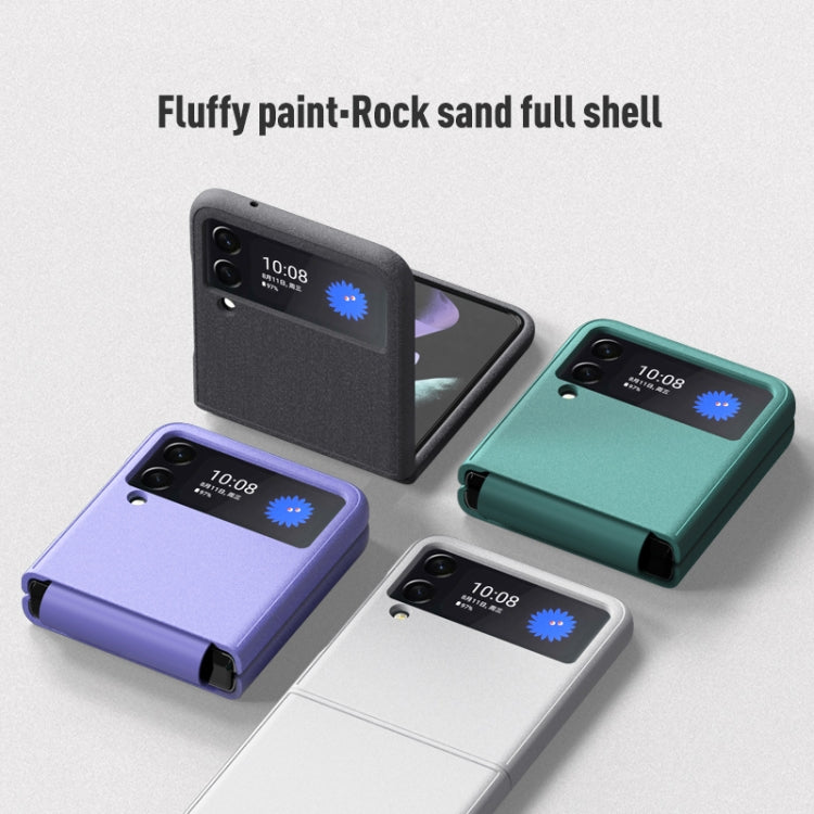 For Samsung Galaxy Z Flip3 5G Rock Sand All Inclusive Phone Case(Black)