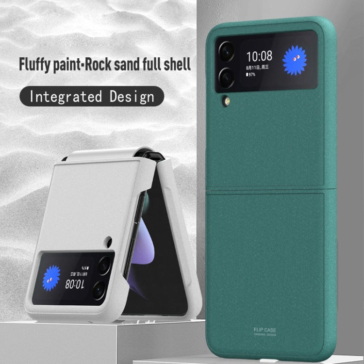 For Samsung Galaxy Z Flip3 5G Rock Sand All Inclusive Phone Case(Black)