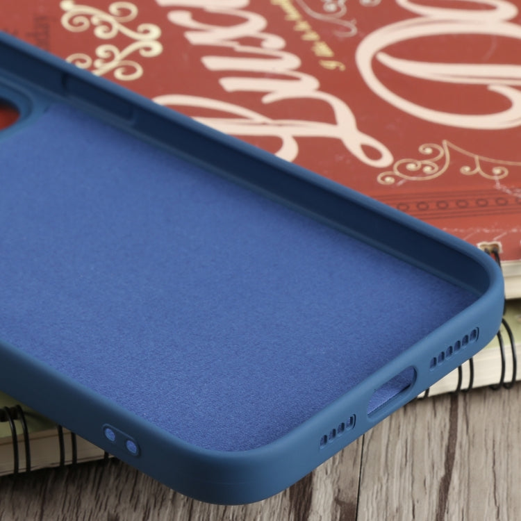 For iPhone 13 Pro Max Liquid Silicone Shockproof Magsafe Case (Navy Blue)