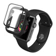 IMAK Shockproof PC Protective Case with Tempered Glass Film For Apple Watch Series 3 & 2 & 1 42mm(Black) - Watch Cases by imak