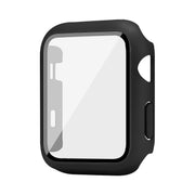 IMAK Shockproof PC Protective Case with Tempered Glass Film For Apple Watch Series 3 & 2 & 1 42mm(Black) - Watch Cases by imak