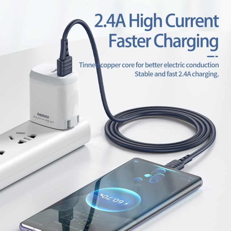 REMAX RC-179a 2.4A Type-C / USB-C High Elastic TPE Fast Charging Data Cable, Length: 1m(White)