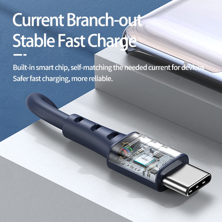 REMAX RC-179a 2.4A Type-C / USB-C High Elastic TPE Fast Charging Data Cable, Length: 1m(White)