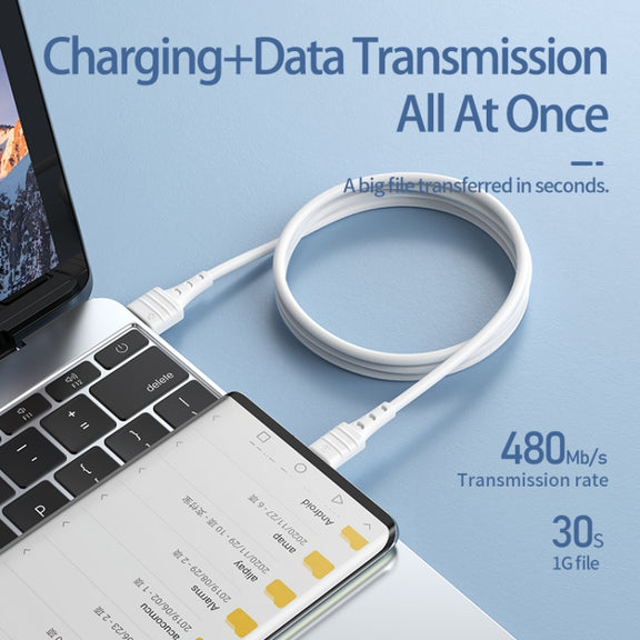 REMAX RC-179a 2.4A Type-C / USB-C High Elastic TPE Fast Charging Data Cable, Length: 1m(Blue)