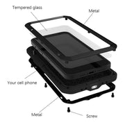 For iPhone 13 Pro LOVE MEI Metal Shockproof Life Water-resistant Dustproof Protective Phone Case (Yellow)