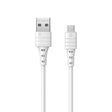 REMAX RC-179m  2.4A Micro USB High Elastic TPE Fast Charging Data Cable, Length: 1m(White) - free shipping - PMC TechLife - Order now!