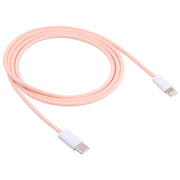 12W PD USB-C / Type-C to 8 Pin Data Cable, Cable Length: 1m(Pink)