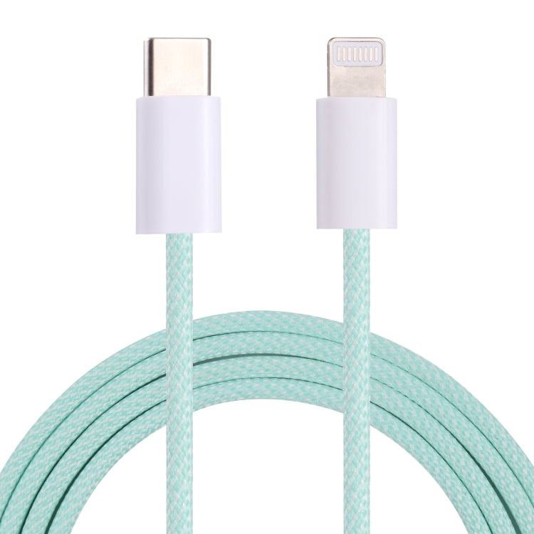 12W PD USB-C / Type-C to 8 Pin Data Cable, Cable Length: 1m(Green)