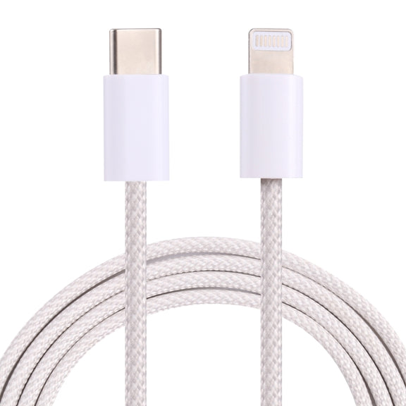 12W PD USB-C / Type-C to 8 Pin Data Cable, Cable Length: 1m(White)