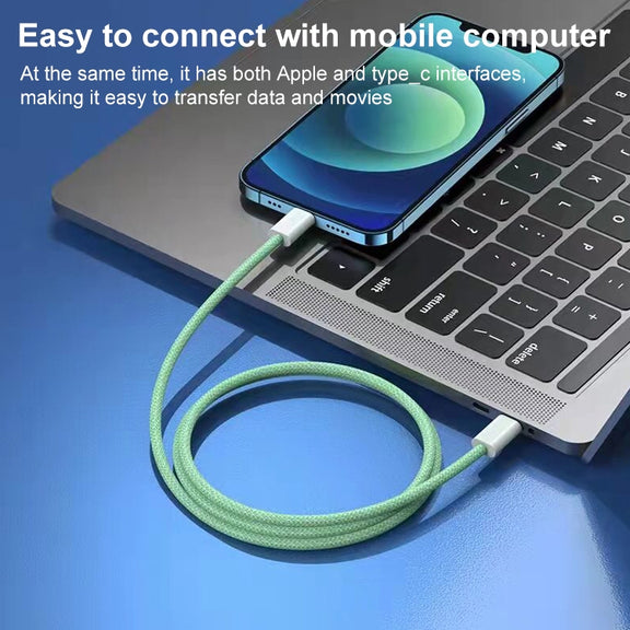 12W PD USB-C / Type-C to 8 Pin Data Cable, Cable Length: 1m(White)