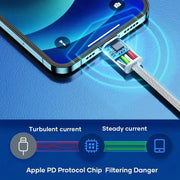 12W PD USB-C / Type-C to 8 Pin Data Cable, Cable Length: 1m(White)