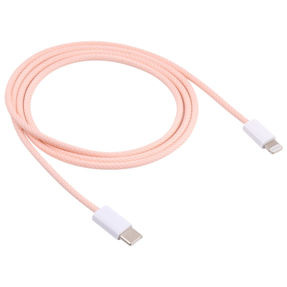 20W PD USB-C / Type-C to 8 Pin Data Cable, Cable Length: 1m(Pink)