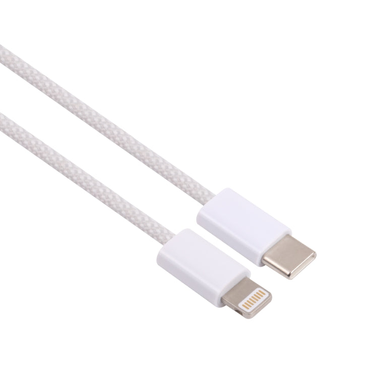 20W PD USB-C / Type-C to 8 Pin Data Cable, Cable Length: 1m(White)