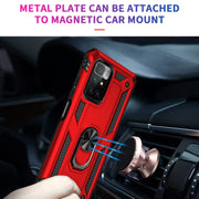 For Xiaomi Redmi 10 Shockproof TPU + PC Phone Case with 360 Degree Rotating Holder(Red)