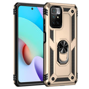 For Xiaomi Redmi 10 Shockproof TPU + PC Phone Case with 360 Degree Rotating Holder(Gold)