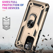 For Xiaomi Redmi 10 Shockproof TPU + PC Phone Case with 360 Degree Rotating Holder(Gold)