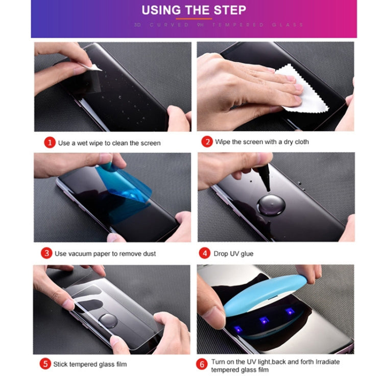 For Samsung Galaxy S22+ 5G UV Liquid Curved Full Glue Tempered Glass Film