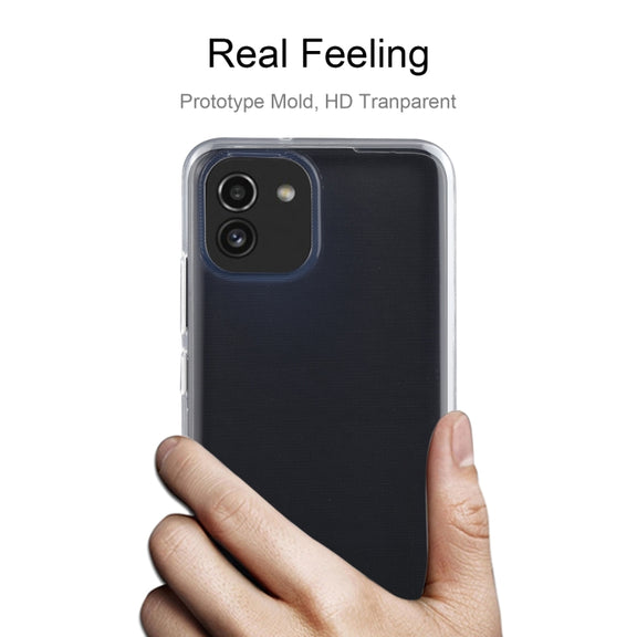 For Samsung Galaxy A03 0.75mm Ultra-thin Transparent TPU Soft Phone Case