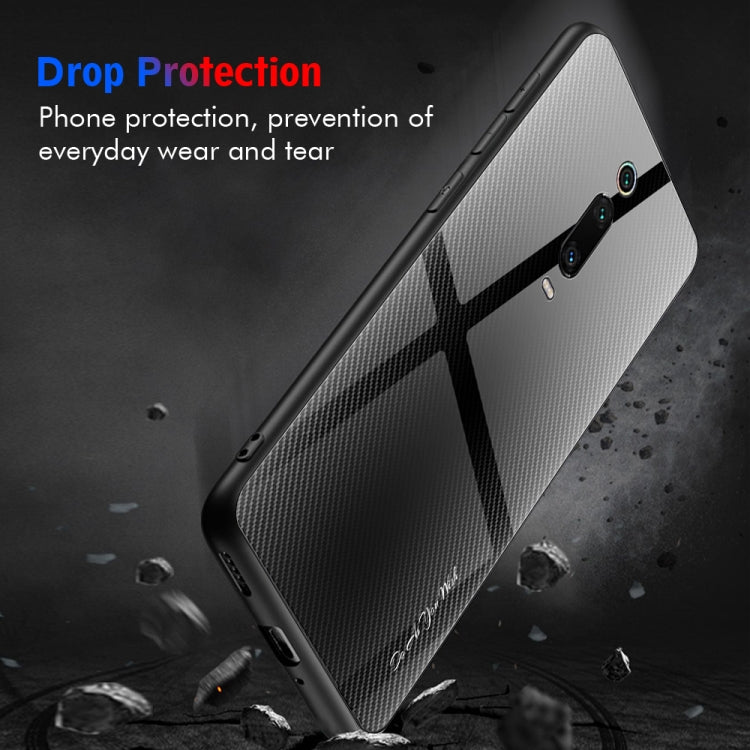 For Xiaomi Redmi K20 / K20 Pro / 9T Texture Gradient Glass Protective Case(Blue)