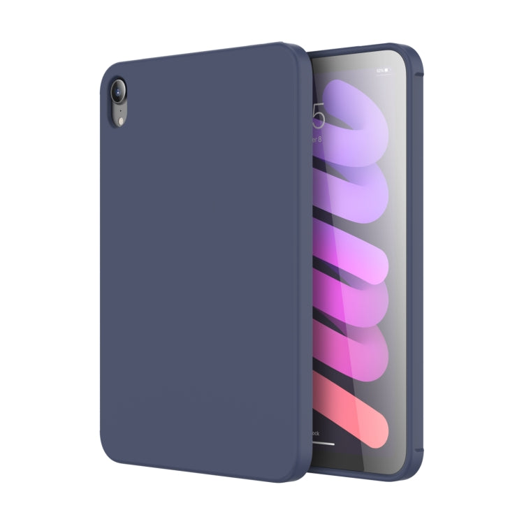 For iPad mini 2024 / mini 6 Mutural Silicone Microfiber Tablet Case(Midnight Blue)