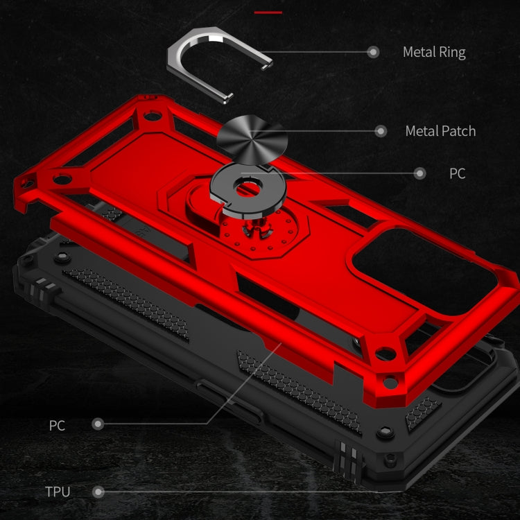 For OPPO A16 Shockproof TPU + PC Phone Case(Red)