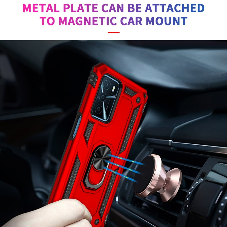 For OPPO A16 Shockproof TPU + PC Phone Case(Red)