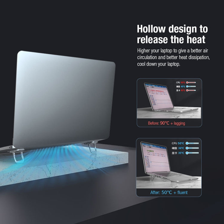 NILLKIN Bolster Plus Sticky Three-speed Adjustable Zinc Alloy Laptop Holder(Black)