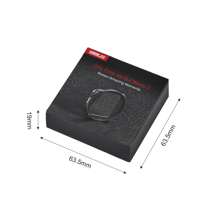 For DJI Mavic 3 STARTRC 1110300 CPL Lens Filter(Black)