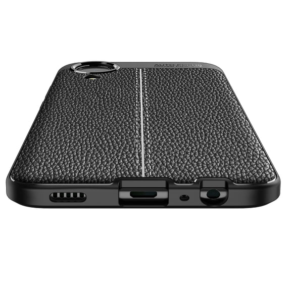 For Samsung Galaxy A03 Core Litchi Texture TPU Shockproof Phone Case(Black)