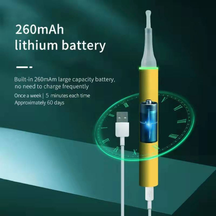 T6 Portable Wireless Smart Visual Earpick Earwax Removal Tool(Yellow)