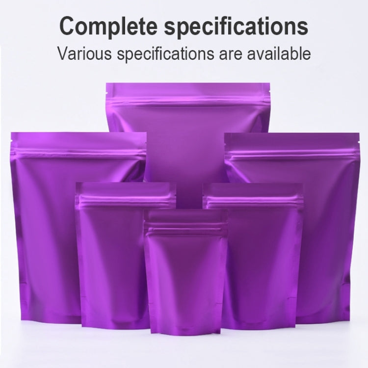 100 PCS/Set Matte Aluminum Foil Snack Stand-up Pouch, Size:9x13+3cm(Pink)