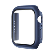 ROCK 2 in 1 PC Frame + Tempered Glass Protector Case For Apple Watch Series 9 / 8 / 7 45mmBlue) - Watch Cases by ROCK