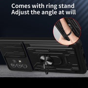 For Samsung Galaxy A53 5G Sliding Camshield Card Phone Case(Black)