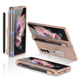 For Samsung Galaxy Z Fold3 5G GKK Magnetic Full Coverage Phone Flip Case with Pen Slot(Gold) - free shipping - PMC TechLife - Order now!