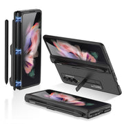 For Samsung Galaxy Z Fold3 5G GKK Magnetic Full Coverage Phone Flip Case with Pen Slot(Black)