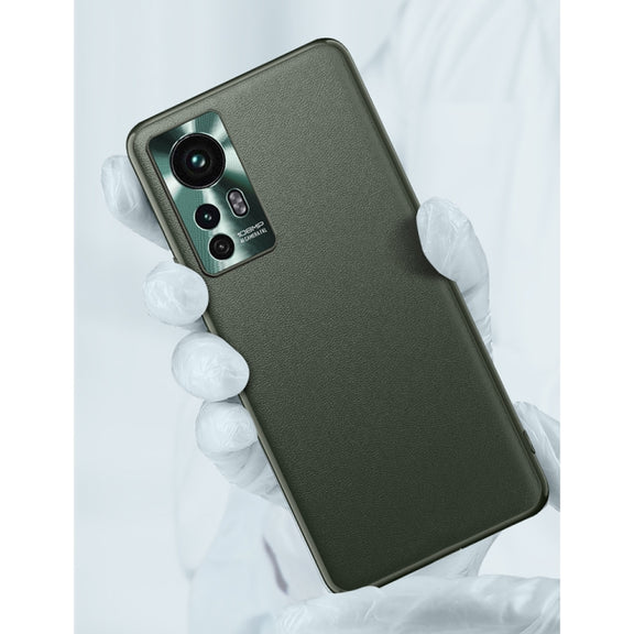 For Xiaomi Mi 12 Ultra 5G Plain Skin Leather Phone Case(Black)