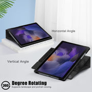 For Samsung Galaxy Tab A8 2022 SM-X200 360 Degrees Rotation Leather Tablet Case(Black)
