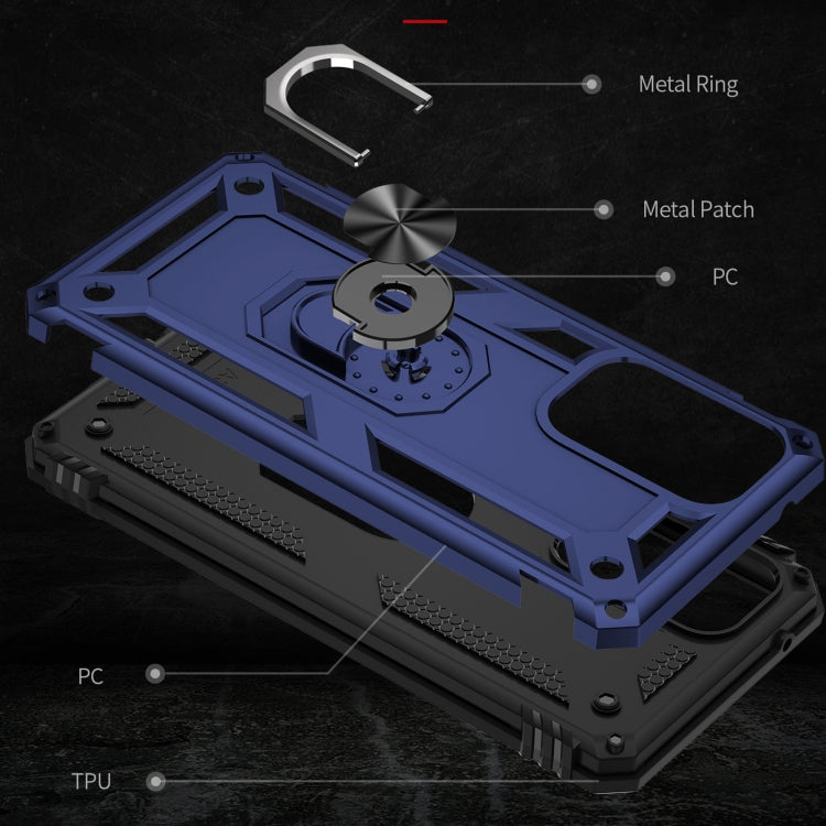 For Samsung Galaxy A33 5G Shockproof TPU + PC Phone Case(Blue)