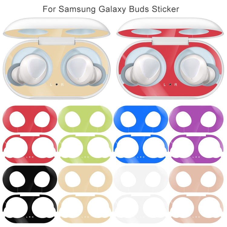 For Galaxy Buds Wireless Bluetooth Earphone Metal Protective Sticker(Black)